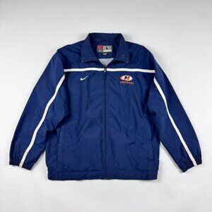 Nike Mens L Team Windbreaker Jacket Navy Blue Full Zip Athletic